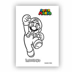 Super Mario kleurplaat