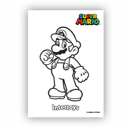 Super Mario kleurplaat