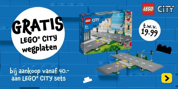 Gratis LEGO® City wegplaten bij aankoop vanaf 40.- aan LEGO® City sets