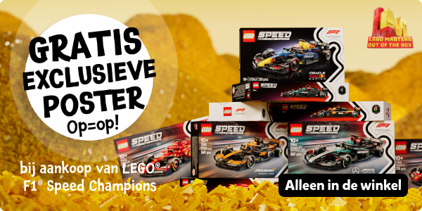 Gratis exclusieve poster bij aankoop van LEGO F1 Speed Champions (alleen in de winkel)