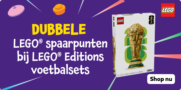 Shop nu dubbele LEGO spaarpunten bij LEGO Editions voetbalsets