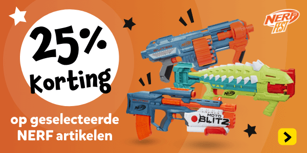 25% korting op geselecteerde NERF artikelen
