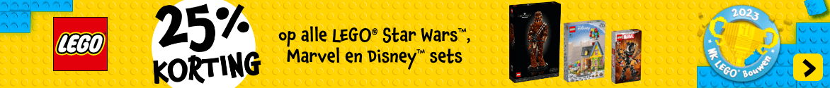 Profiteer van korting op alle LEGO® Star Wars™, Marvel en Disney™ sets