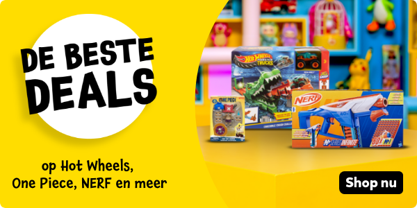 Shop nu de beste deals op Hot Wheels, One Piece, NERF en meer