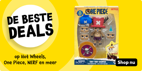 Shop nu de beste deals op Hot Wheels, One Piece, NERF en meer