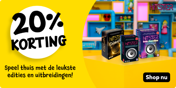 Shop nu met 20% korting en speel Hitster thuis met de leukste edities en uitbreidingen!
