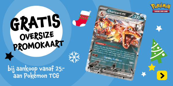 GRATIS Charizard ex promokaart bij aankoop vanaf 25.- aan Pokémon TCG