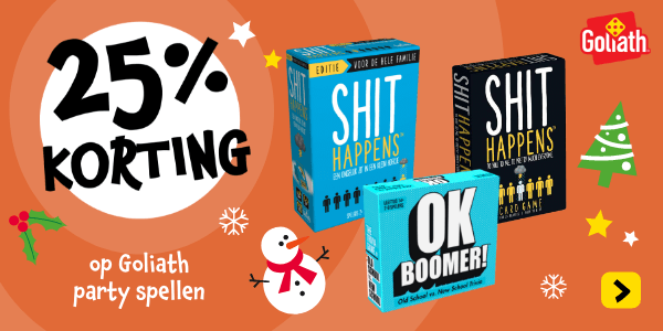 Profiteer van korting op party spellen van Goliath