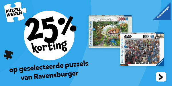 25% korting op geselecteerde puzzels van Ravensburger