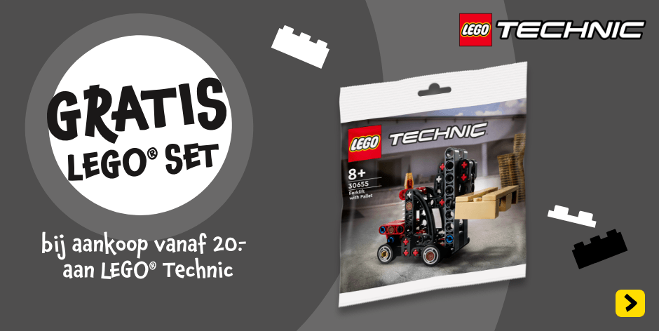Gratis LEGO® Technic set bij aankoop vanaf 20 euro aan LEGO® Technic