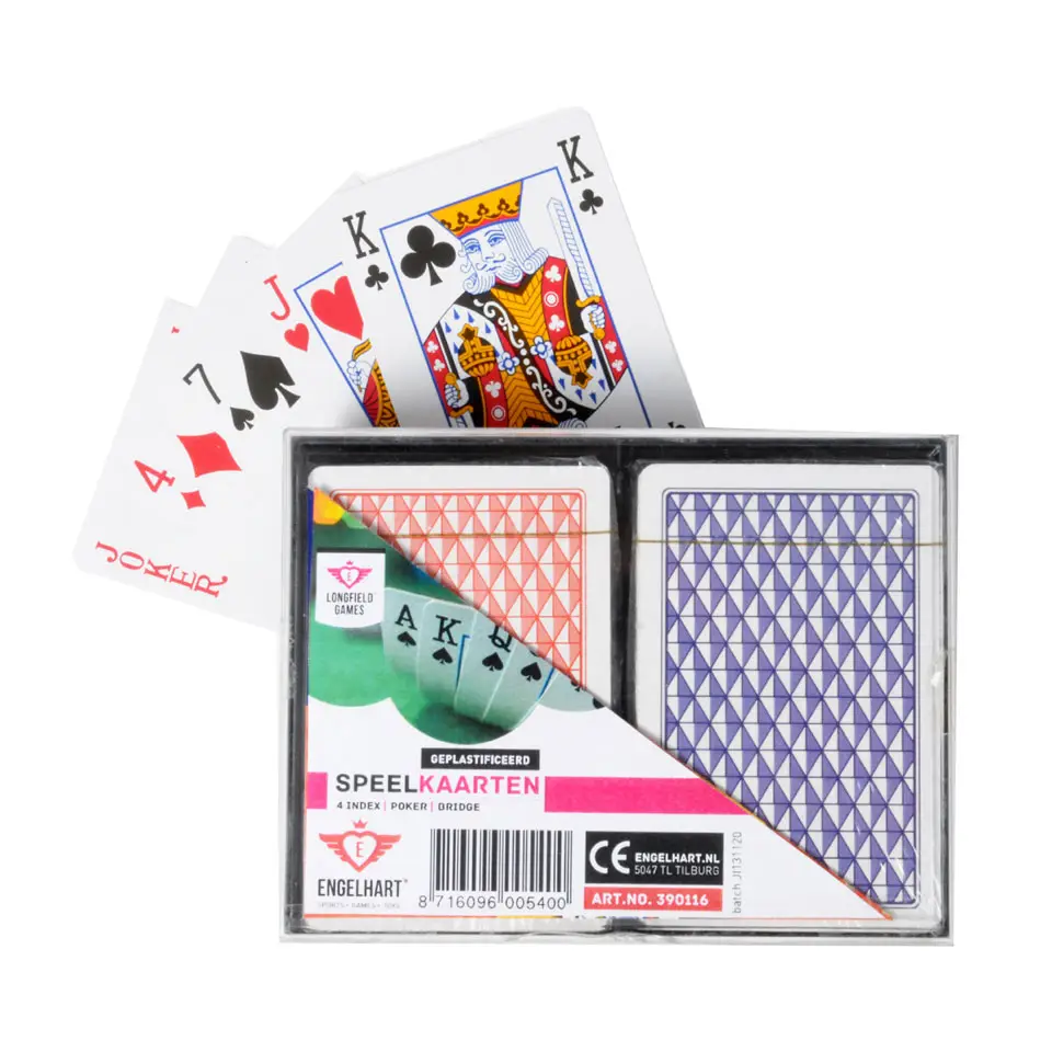 Longfield Games speelkaarten kadoset - set van 2