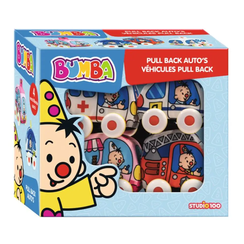 Bumba Pull Back auto's set 4delig