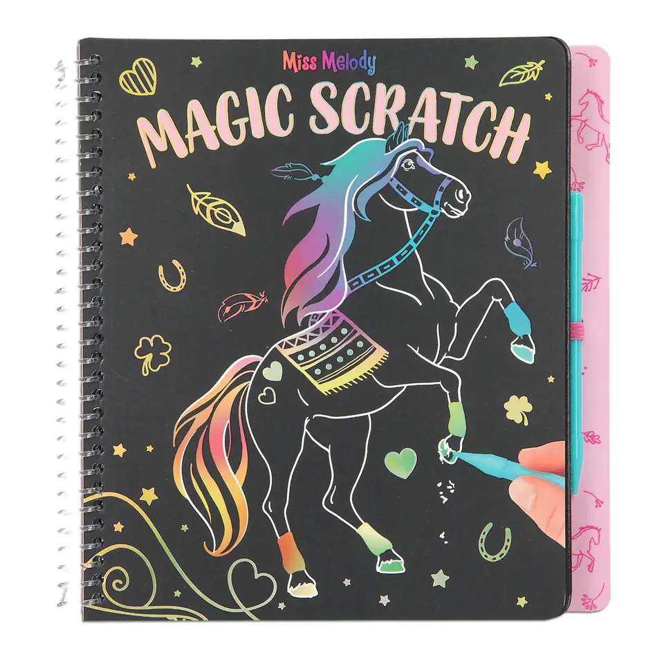 Miss Melody magic rainbow scratchboek