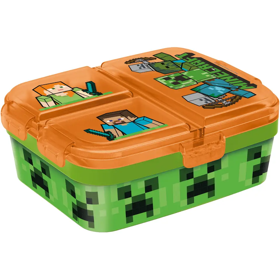 Minecraft lunchbox met vakken