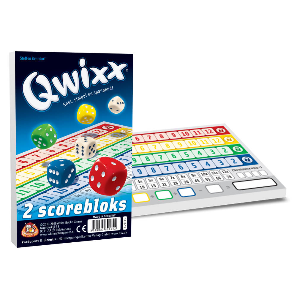 Qwixx scorebloks aanvulset