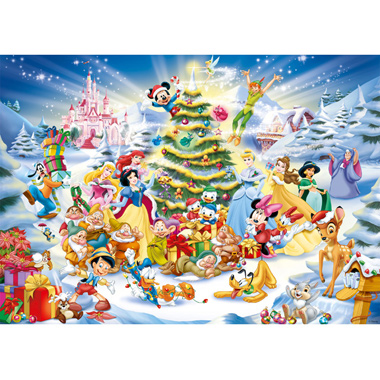overhemd Flipper Vuilnisbak Ravensburger puzzel Kerstmis met Disney - 1000 stukjes