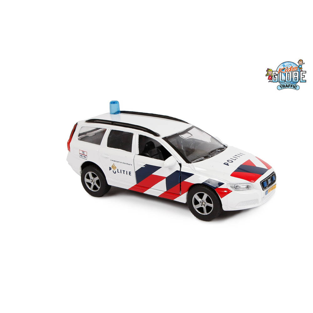 Kids Globe Traffic politieauto met licht en geluid die-cast