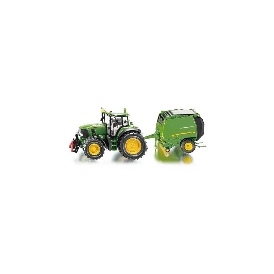 Siku 1665 John Deere met Hooibalenpers