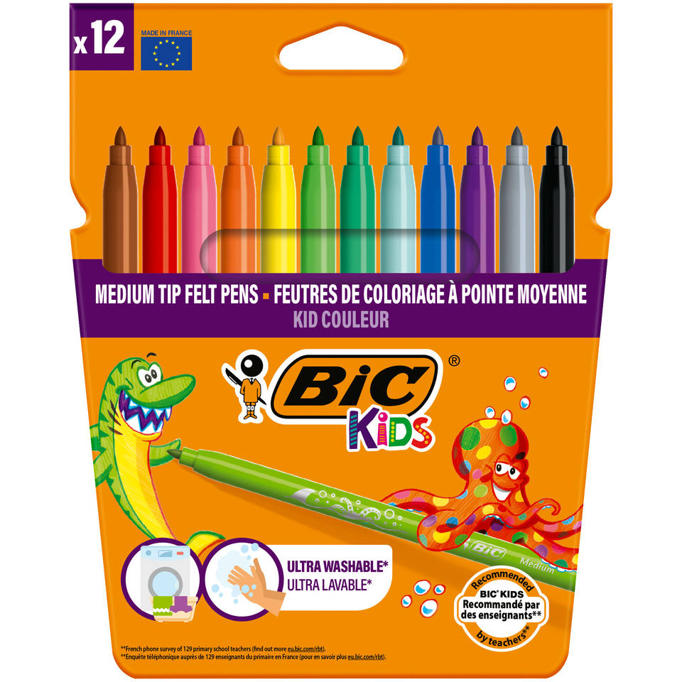 BIC Kid Couleur viltstiften set 12-delig