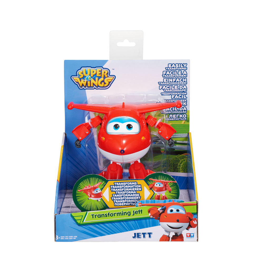 Super Wings transforming Jett figuur