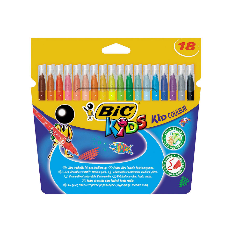 BIC uitwasbare stiften - 18 stuks