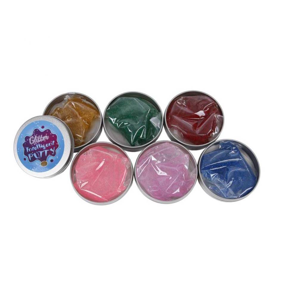 Intelligente Putty in blikje - glitter