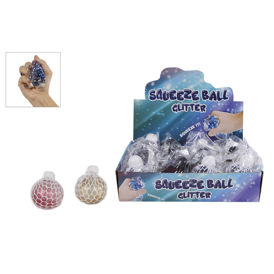 Knijpbal glitter