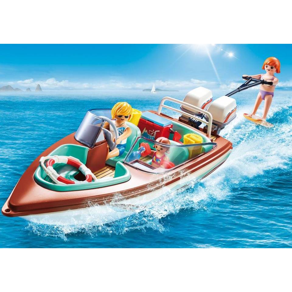 Barcelona Onvervangbaar Componeren PLAYMOBIL Family Fun motorboot met onderwatermotor 9428