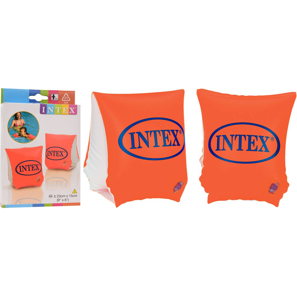 Intex zwembandjes deluxe - 18 t/m 30 kg - oranje