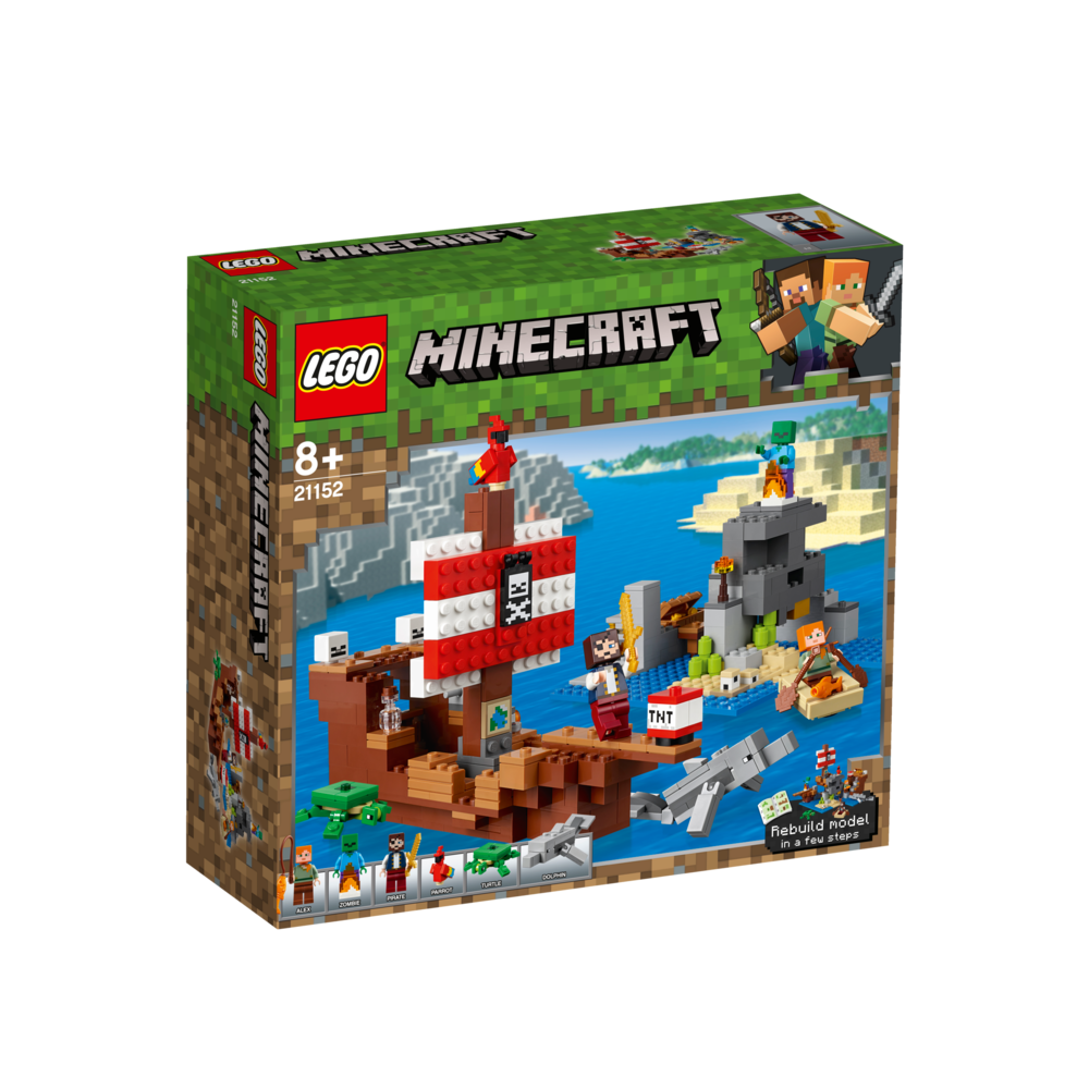 Uitvoerbaar logo Harmonisch LEGO Minecraft Avontuur op het piratenschip 21152