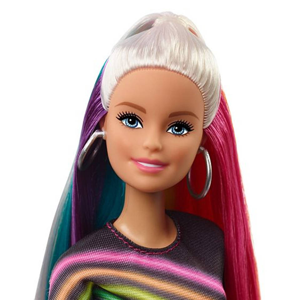 landheer haspel recept Barbie mannequinpop regenboog glitterhaar