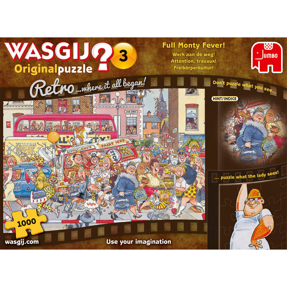Jumbo Wasgij Retro Original 3 puzzel Werk aan de weg - 1000 stukjes