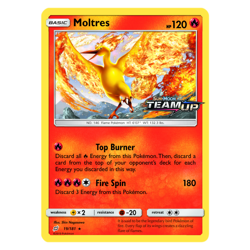 Pokemon Tcg Sun Moon Team Up Give Away Promocard Moltres