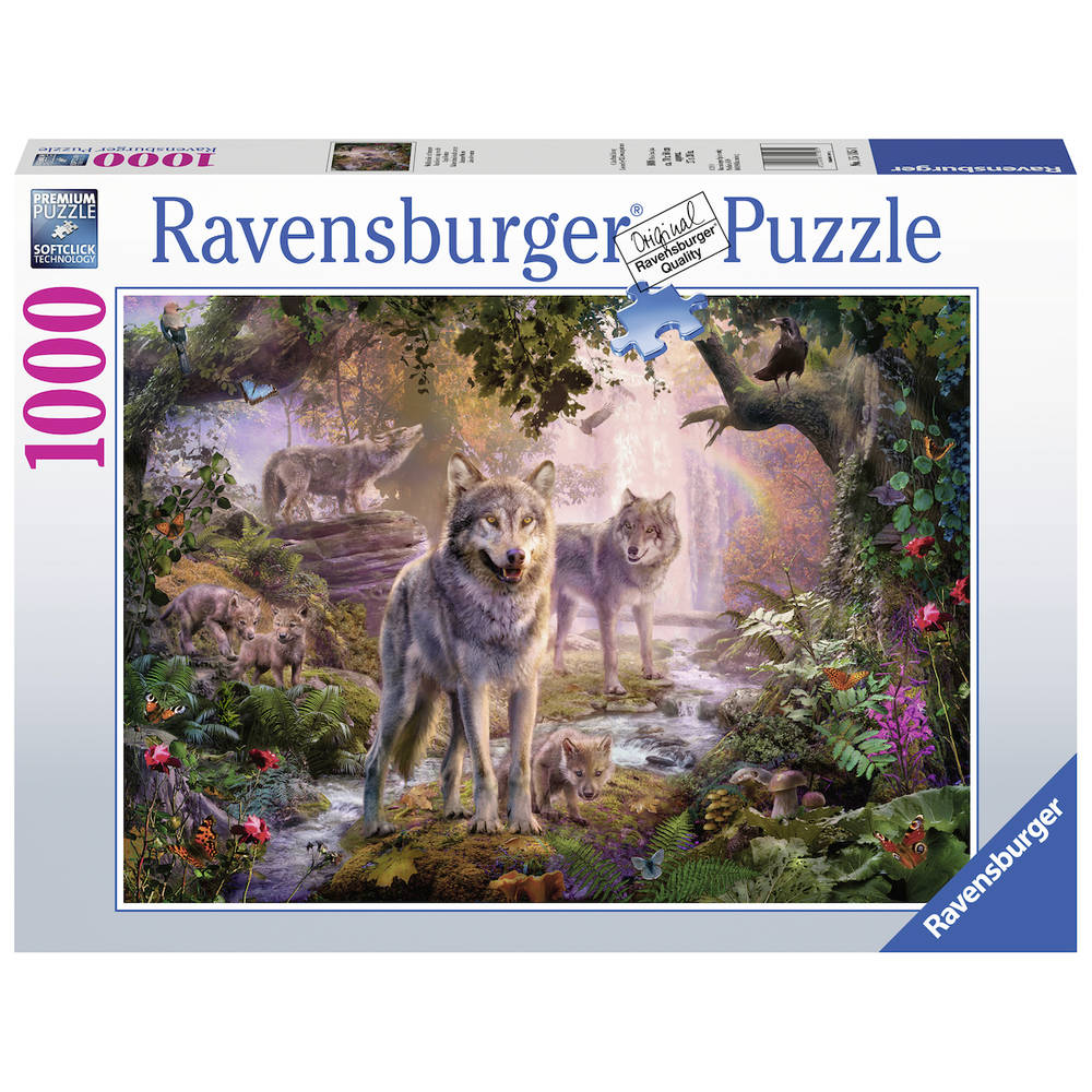 Ravensburger puzzel wolvenfamilie in de zomer - 1000 stukjes