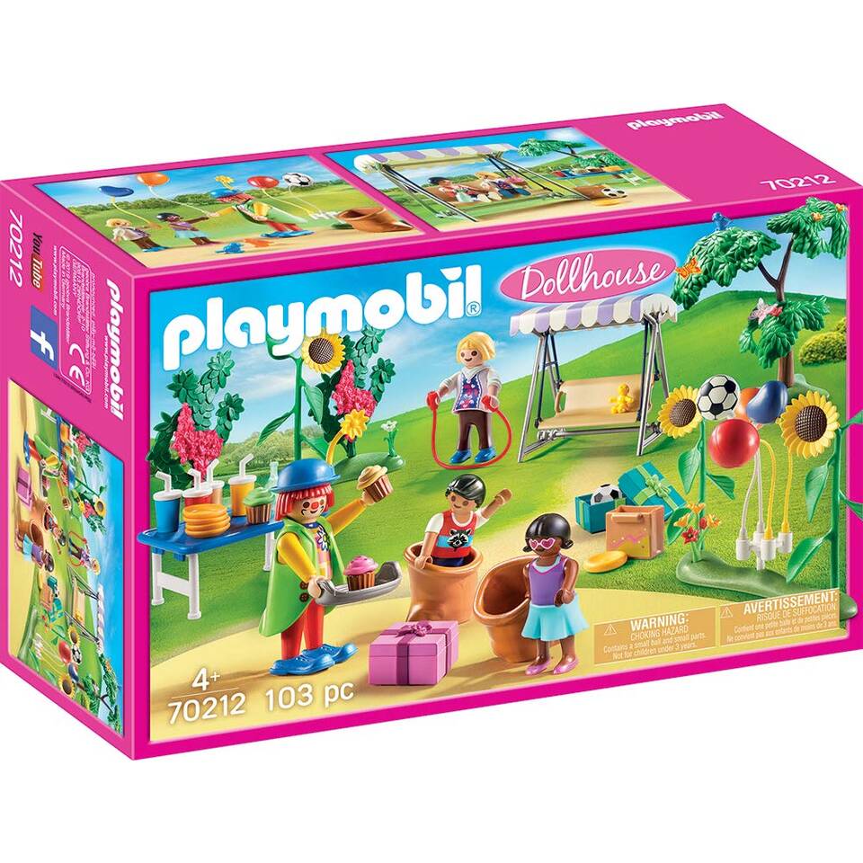 PLAYMOBIL Dollhouse kinderfeestje met clown 70212