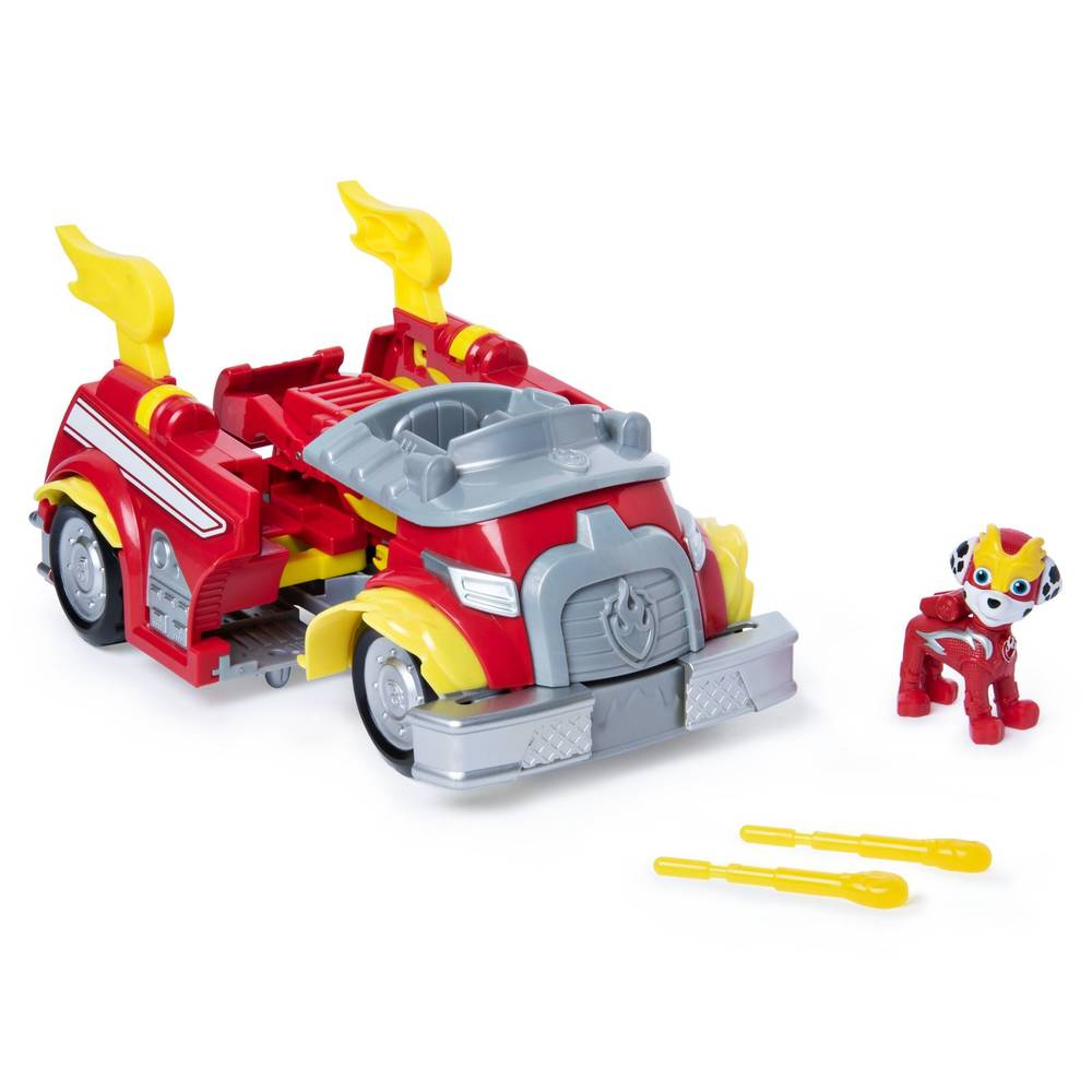 PAW Patrol Mighty Pups transformeerbare brandweerwagen Marshall