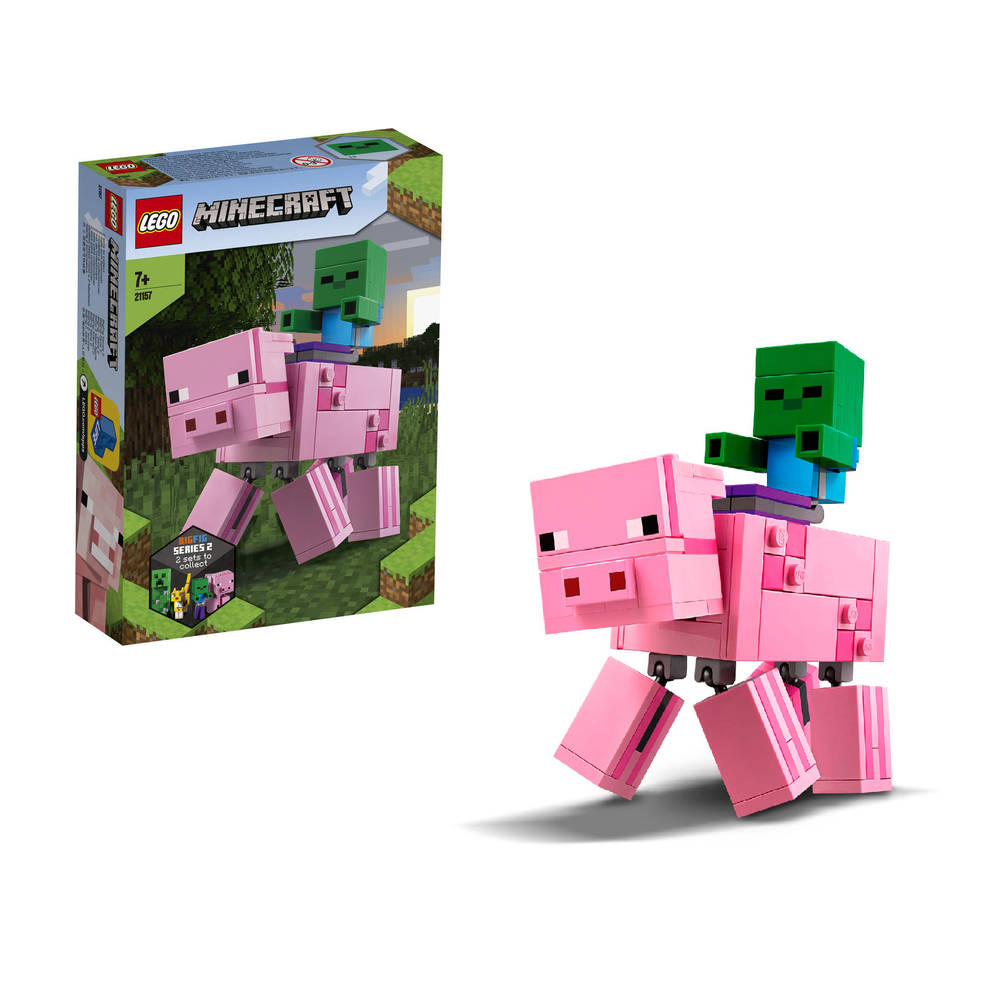 LEGO Minecraft BigFig varken met babyzombie 21157