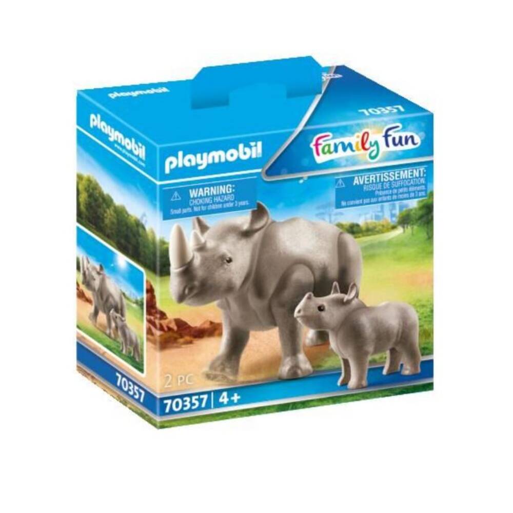 foto van Playmobil neushoorn met baby