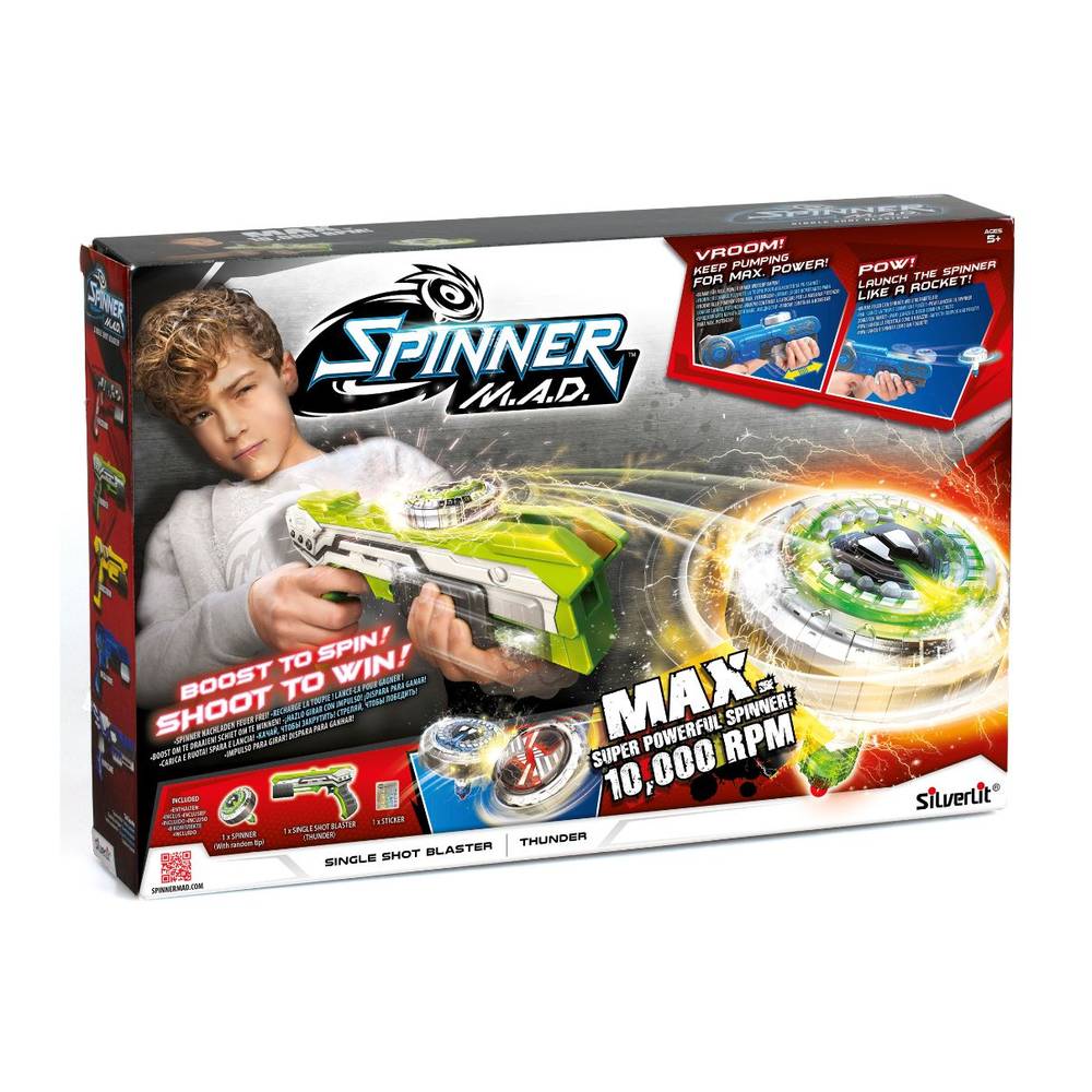 Spinner Mad single shot blaster - groen