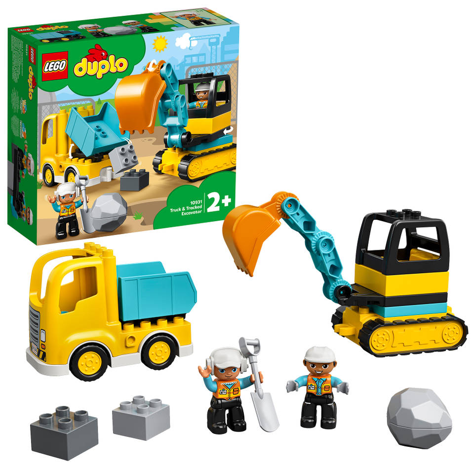 draadloze Geheim boksen LEGO DUPLO truck en graafmachine met rupsbanden 10931