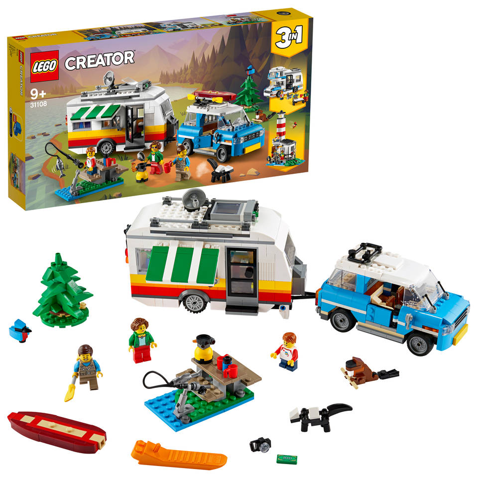LEGO Creator familievakantie met caravan 31108