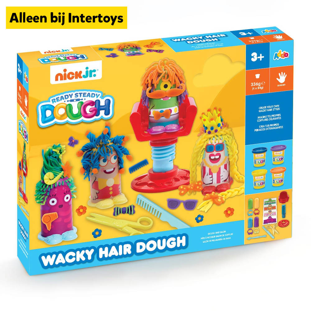 foto van Nick Jr. Ready Steady Dough Wacky Hair Salon klei-set