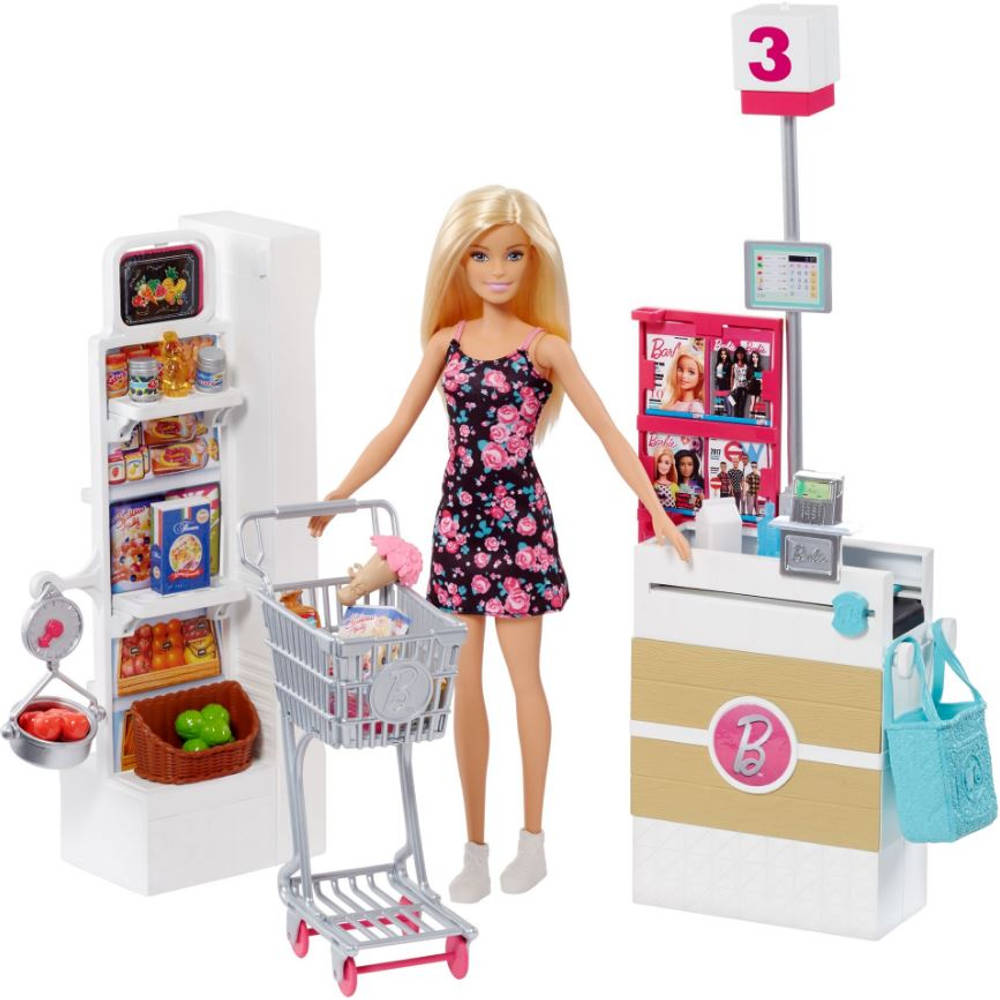 daarna Steken onduidelijk Barbie supermarkt speelset