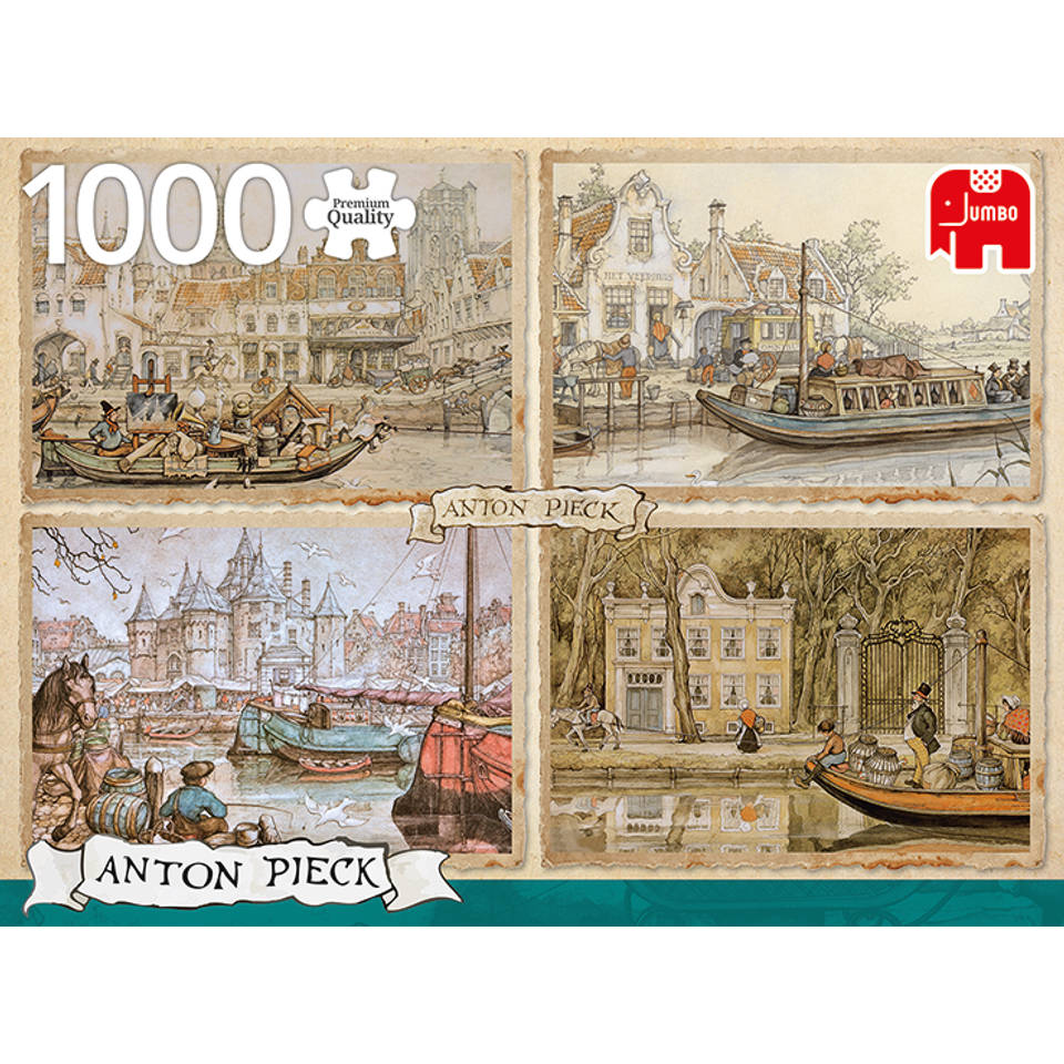 Jumbo Anton Pieck puzzel boten in de gracht - 1000 stukjes