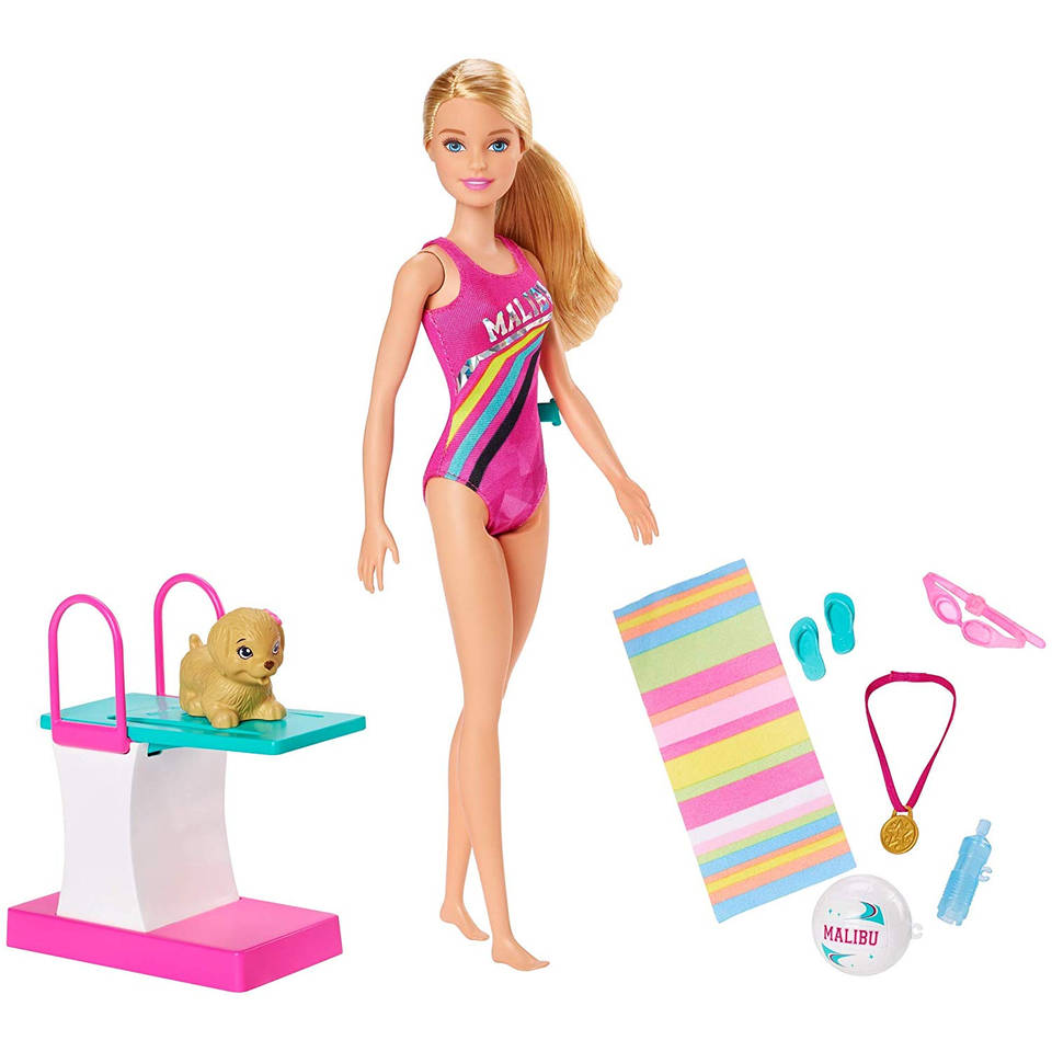 Barbie Dreamhouse Adventures Barbie zwem- en duikpop