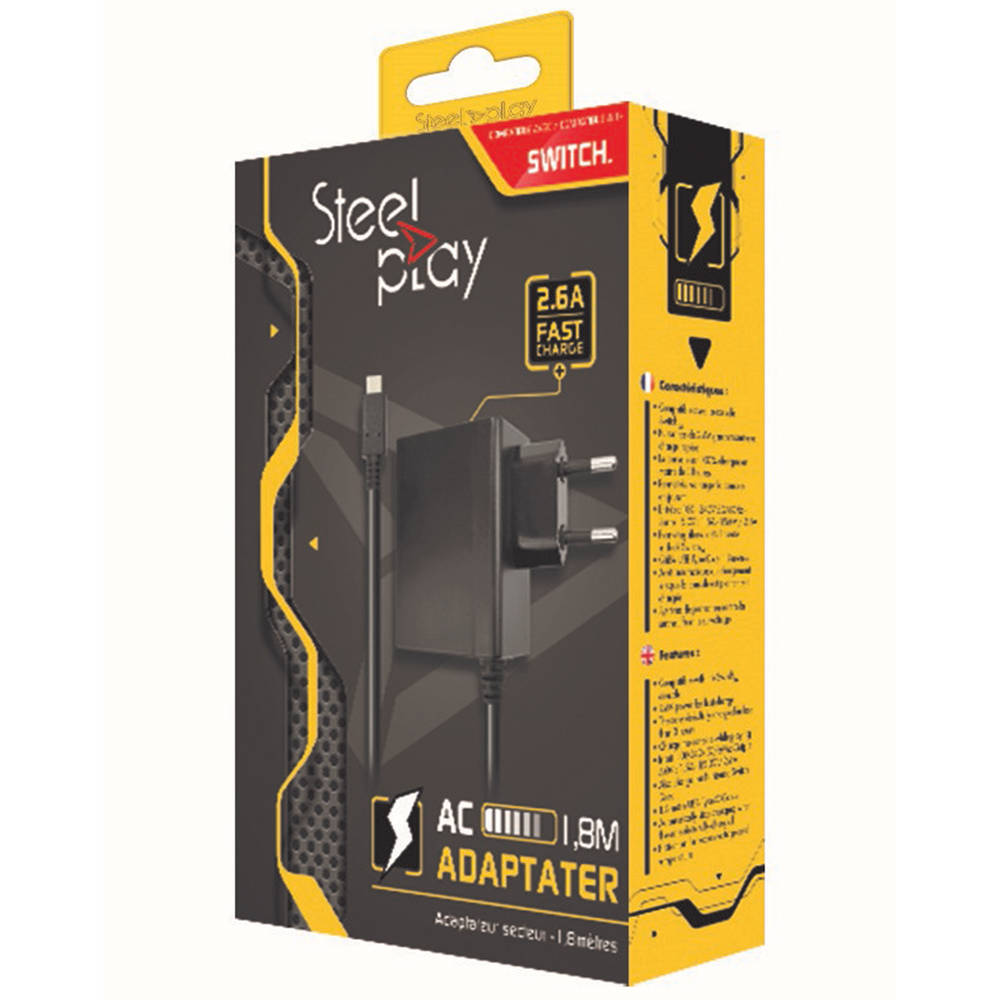 Steelplay AC adapter voor Nintendo Switch