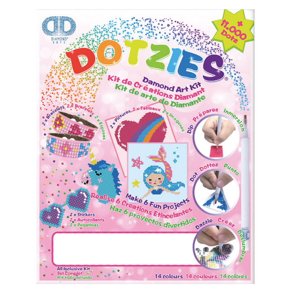 foto van Diamond Dotz Dotzies kit 6-delig - roze