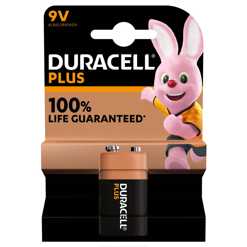 Duracell Alka Plus 9V batterij