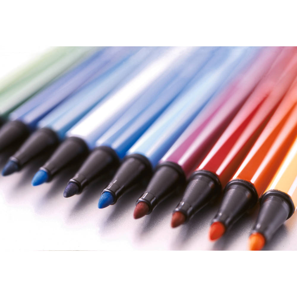 Viltstift STABILO Pen 68 ColorParade antraciet/roze etui à 20 Viltstift STABILO Pen 68 ColorParade antraciet/roze etui à 20
