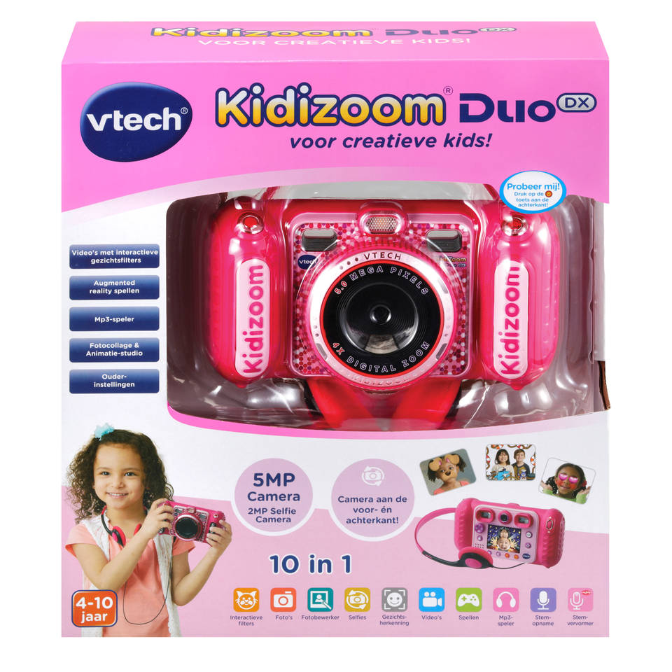 overhemd monster Vernederen VTech KidiZoom Duo DX camera - roze